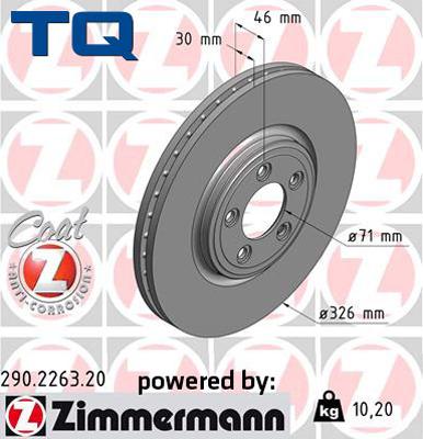 TQ 244650 - Тормозной диск autospares.lv