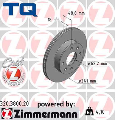 TQ 244652 - Тормозной диск autospares.lv