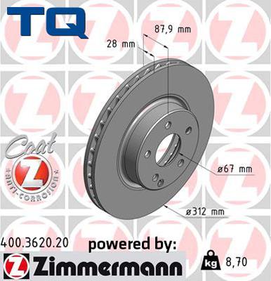 TQ 244606 - Тормозной диск autospares.lv