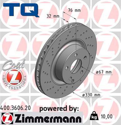 TQ TQ-BD0696 - Тормозной диск autospares.lv