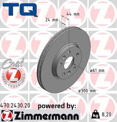 TQ 244615 - Тормозной диск autospares.lv