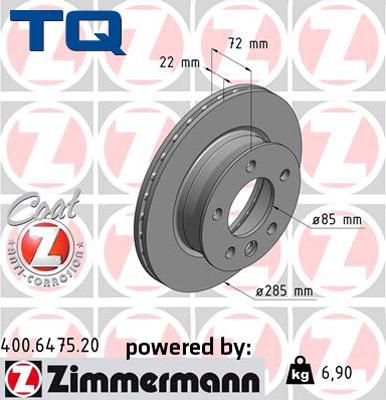 TQ TQ-BD0797 - Тормозной диск autospares.lv