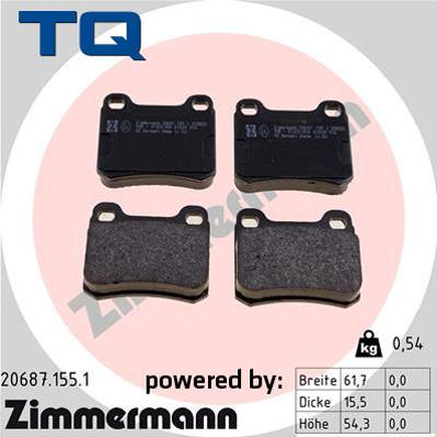 TQ 244685 - Тормозные колодки, дисковые, комплект autospares.lv