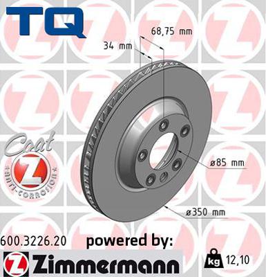 TQ TQ-BD1172 - Тормозной диск autospares.lv