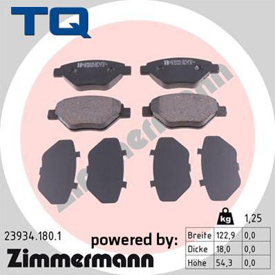 TQ 244805 - Тормозные колодки, дисковые, комплект autospares.lv