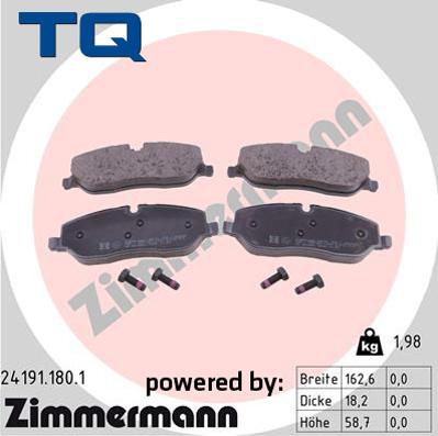 TQ 244815 - Тормозные колодки, дисковые, комплект autospares.lv