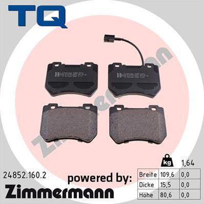 TQ TQ-BP0890 - Тормозные колодки, дисковые, комплект autospares.lv