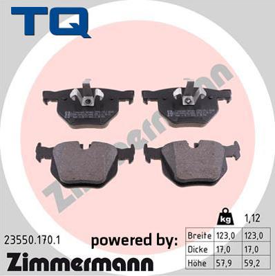 TQ 244873 - Тормозные колодки, дисковые, комплект autospares.lv