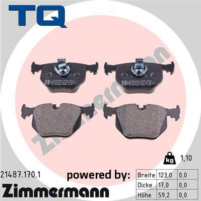 TQ TQ-BP0220 - Тормозные колодки, дисковые, комплект autospares.lv