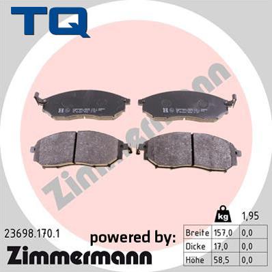 TQ 244799 - Тормозные колодки, дисковые, комплект autospares.lv