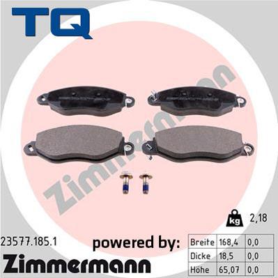 TQ 244796 - Тормозные колодки, дисковые, комплект autospares.lv