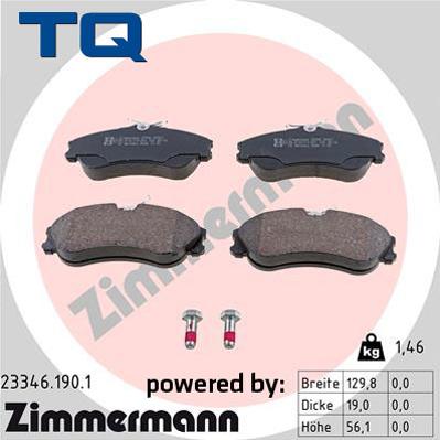 TQ 244790 - Тормозные колодки, дисковые, комплект autospares.lv