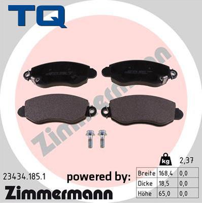 TQ TQ-BP0466 - Тормозные колодки, дисковые, комплект autospares.lv