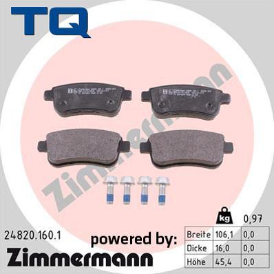 TQ 244759 - Тормозные колодки, дисковые, комплект autospares.lv