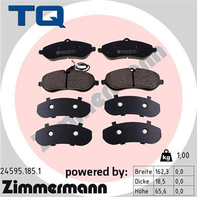 TQ 244751 - Тормозные колодки, дисковые, комплект autospares.lv