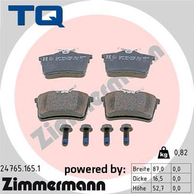 TQ TQ-BP0878 - Тормозные колодки, дисковые, комплект autospares.lv