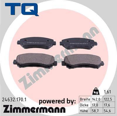 TQ 244753 - Тормозные колодки, дисковые, комплект autospares.lv