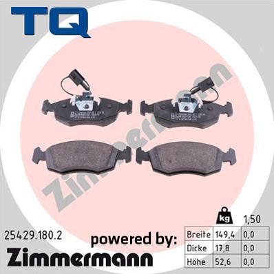 TQ 244765 - Тормозные колодки, дисковые, комплект autospares.lv