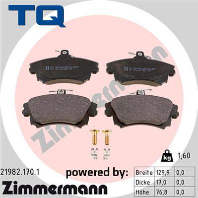 TQ TQ-BP0317 - Тормозные колодки, дисковые, комплект autospares.lv