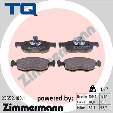 TQ 244719 - Тормозные колодки, дисковые, комплект autospares.lv