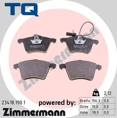 TQ 244718 - Тормозные колодки, дисковые, комплект autospares.lv