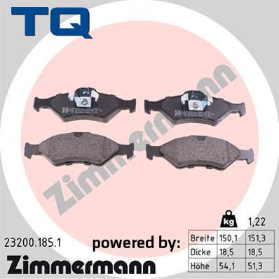 TQ 244785 - Тормозные колодки, дисковые, комплект autospares.lv