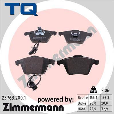 TQ 244724 - Тормозные колодки, дисковые, комплект autospares.lv