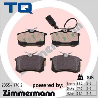 TQ TQ-BP0504 - Тормозные колодки, дисковые, комплект autospares.lv