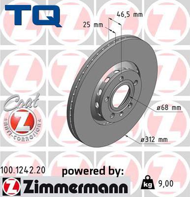 TQ 229449 - Тормозной диск autospares.lv