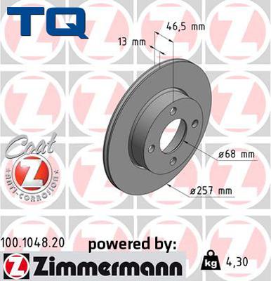 TQ 229445 - Тормозной диск autospares.lv