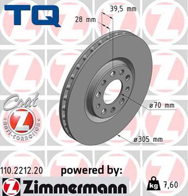TQ 229455 - Тормозной диск autospares.lv