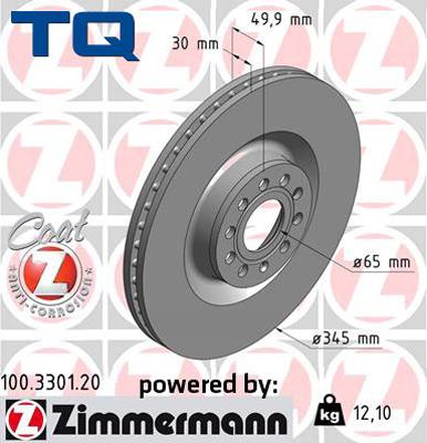 TQ 229452 - Тормозной диск autospares.lv