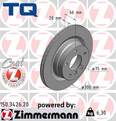 TQ TQ-BD0295 - Тормозной диск autospares.lv