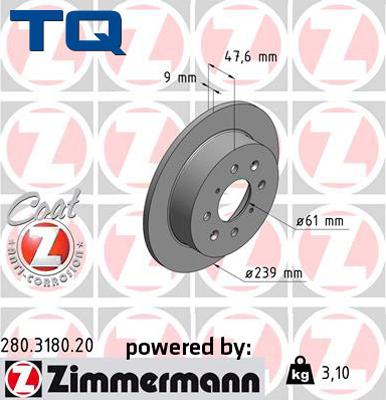 TQ 229480 - Тормозной диск autospares.lv