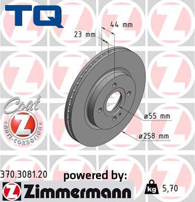 TQ TQ-BD0623 - Тормозной диск autospares.lv