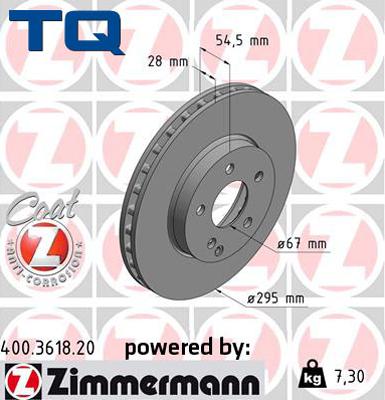 TQ TQ-BD0708 - Тормозной диск autospares.lv