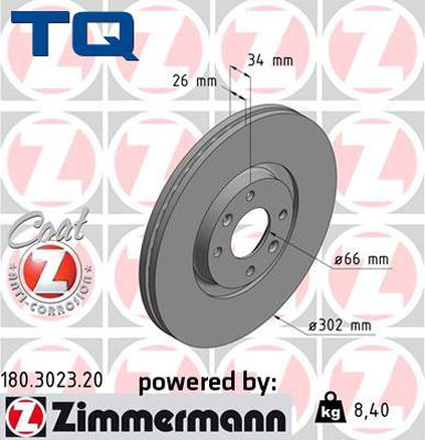 TQ TQ-BD0373 - Тормозной диск autospares.lv