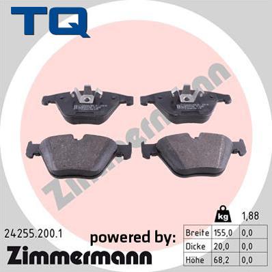 TQ 229542 - Тормозные колодки, дисковые, комплект autospares.lv