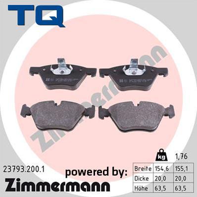 TQ 229534 - Тормозные колодки, дисковые, комплект autospares.lv