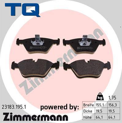 TQ 229531 - Тормозные колодки, дисковые, комплект autospares.lv