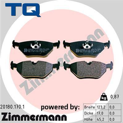 TQ 229527 - Тормозные колодки, дисковые, комплект autospares.lv