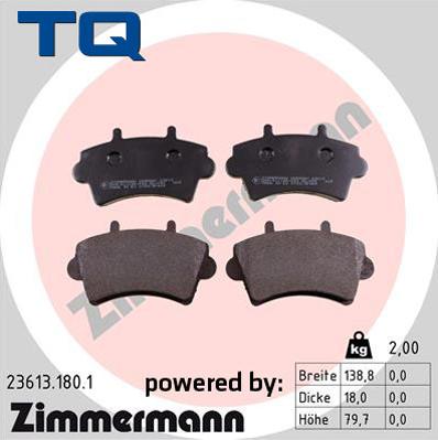 TQ 222694 - Тормозные колодки, дисковые, комплект autospares.lv