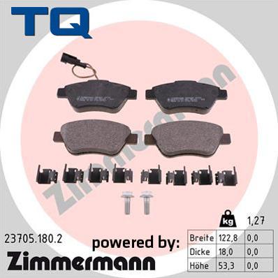 TQ 222698 - Тормозные колодки, дисковые, комплект autospares.lv