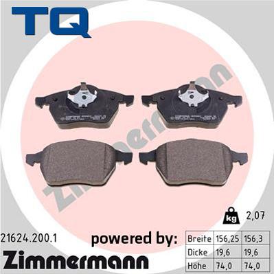 TQ 222641 - Тормозные колодки, дисковые, комплект autospares.lv