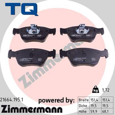 TQ 222643 - Тормозные колодки, дисковые, комплект autospares.lv