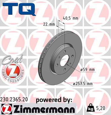 TQ TQ-BD0029 - Тормозной диск autospares.lv