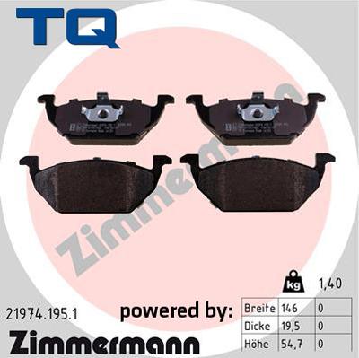 TQ TQ-BP0031 - Тормозные колодки, дисковые, комплект autospares.lv