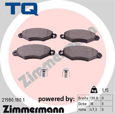 TQ 222652 - Тормозные колодки, дисковые, комплект autospares.lv