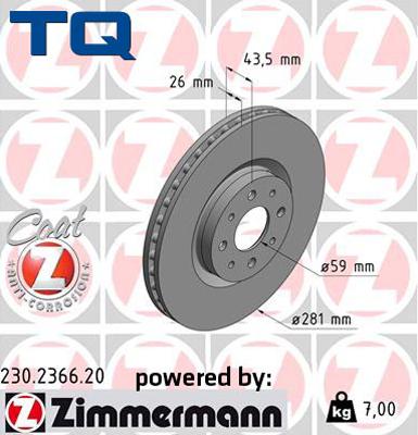 TQ 222657 - Тормозной диск autospares.lv