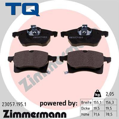 TQ 222668 - Тормозные колодки, дисковые, комплект autospares.lv